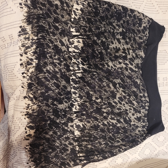 Black & White Fringe Skirt - Picture 3 of 4